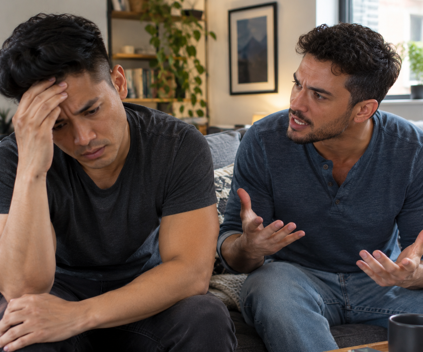 Couple in disagreement
